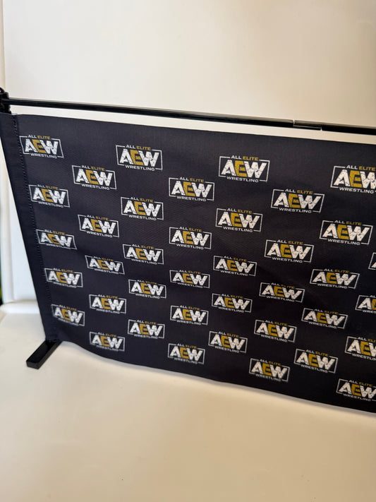 Accessories AEW interview backdrop